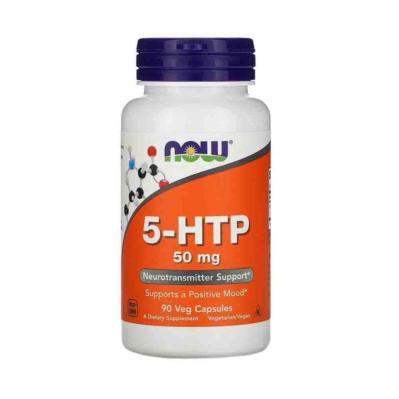 Încărcați imaginea în vizualizatorul Galerie, 5-HTP, (Precursor Serotonina) , 50 mg ,Now Foods, 30 capsule