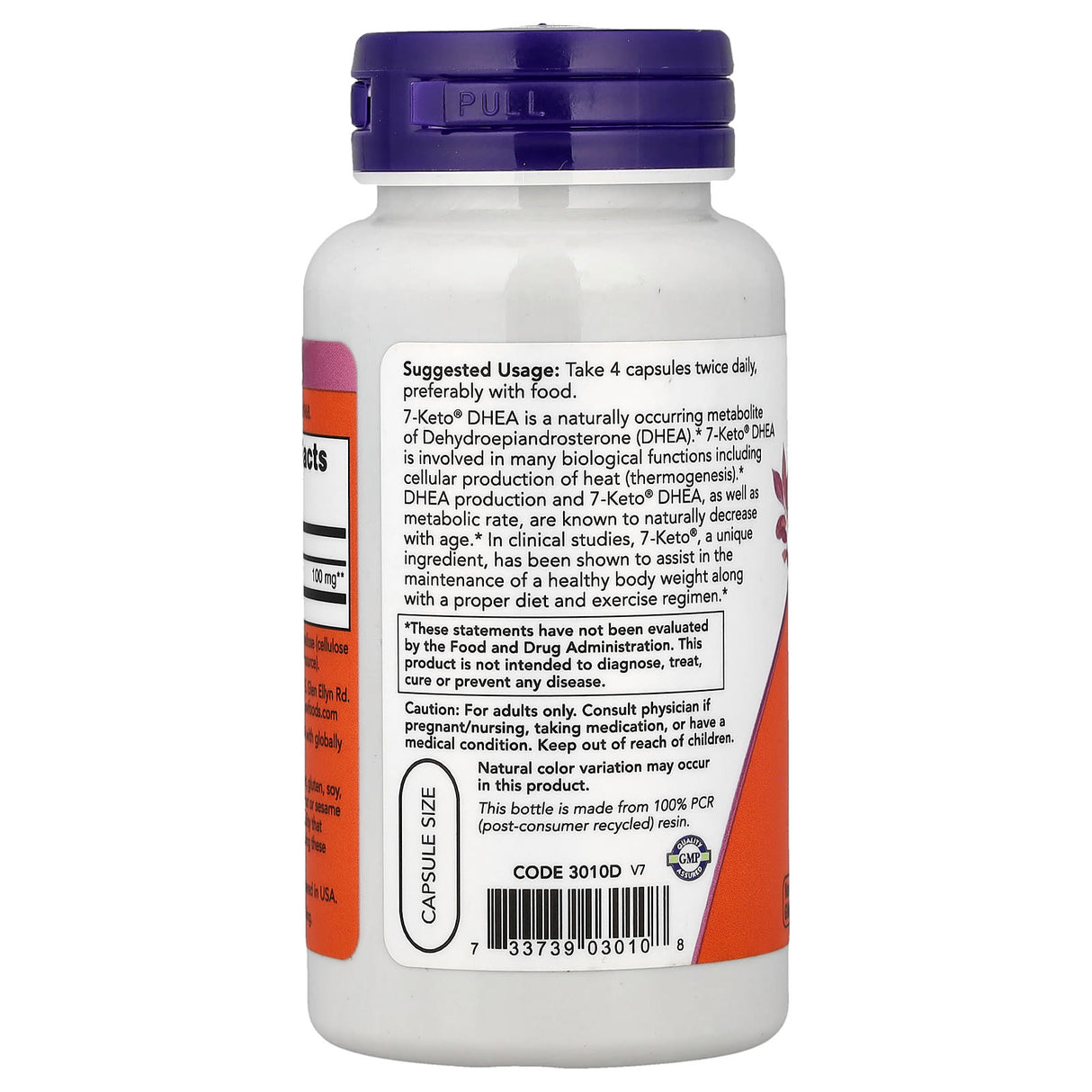 7-KETO (DHEA), 25 mg, Now Foods, 90 capsule