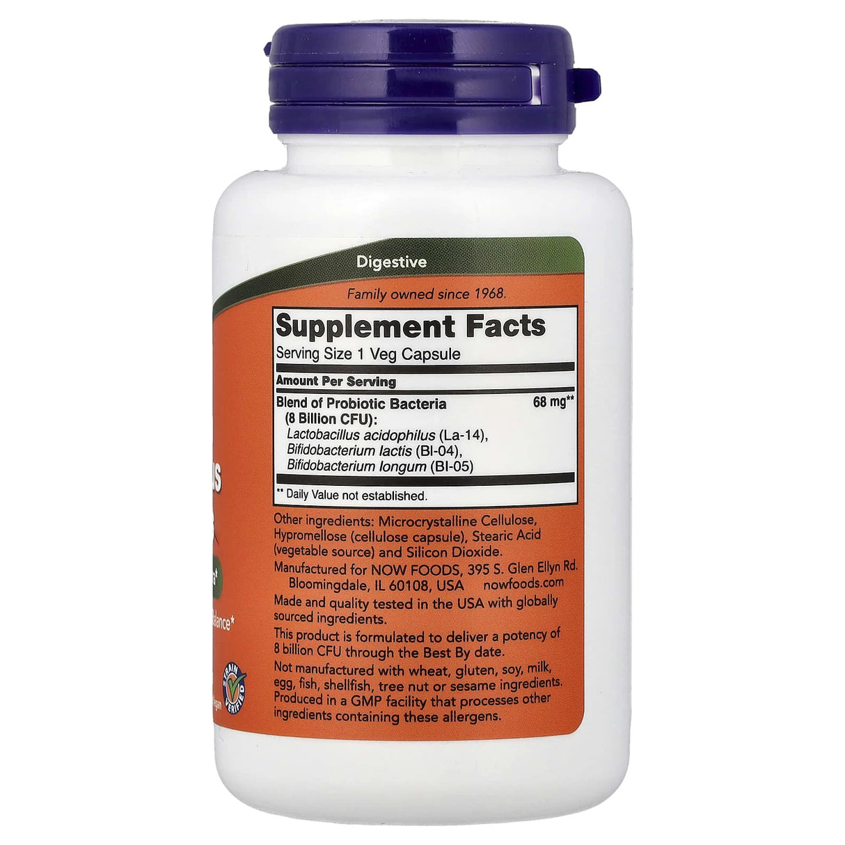 8 Billion Acidophilus & Bifidus, Now Foods, 120 capsule
