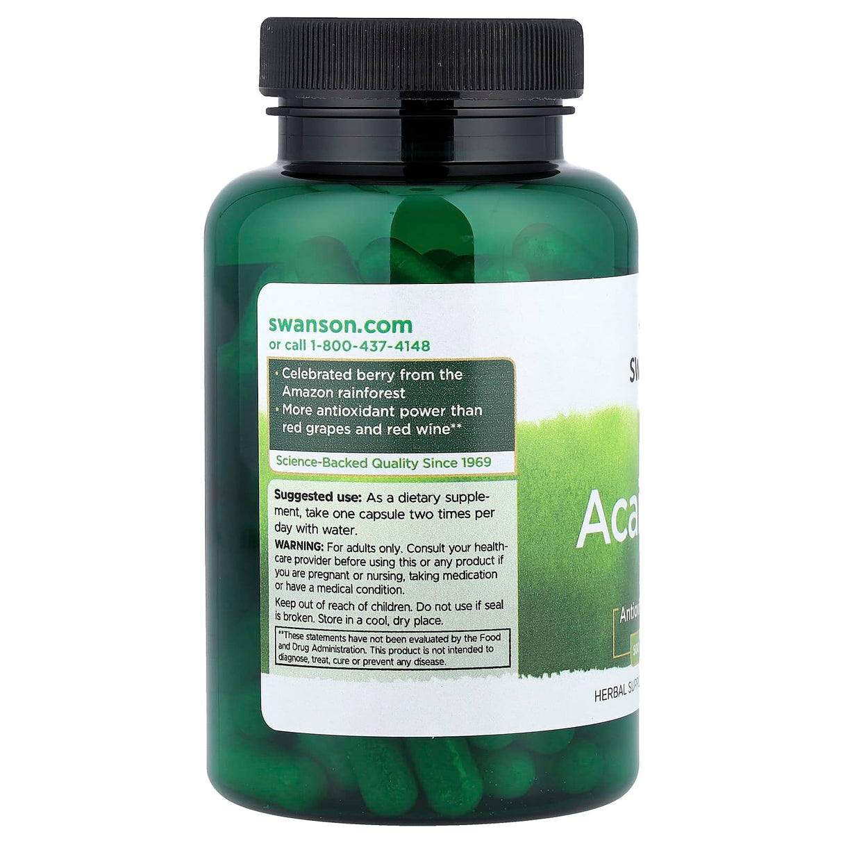 Acai Berry (Antioxidant), 500 mg, Swanson, 120 capsule SW1082