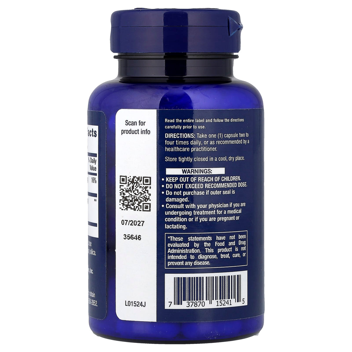 Acetyl-L-Carnitine, 500 mg, Life Extension, 100 capsule