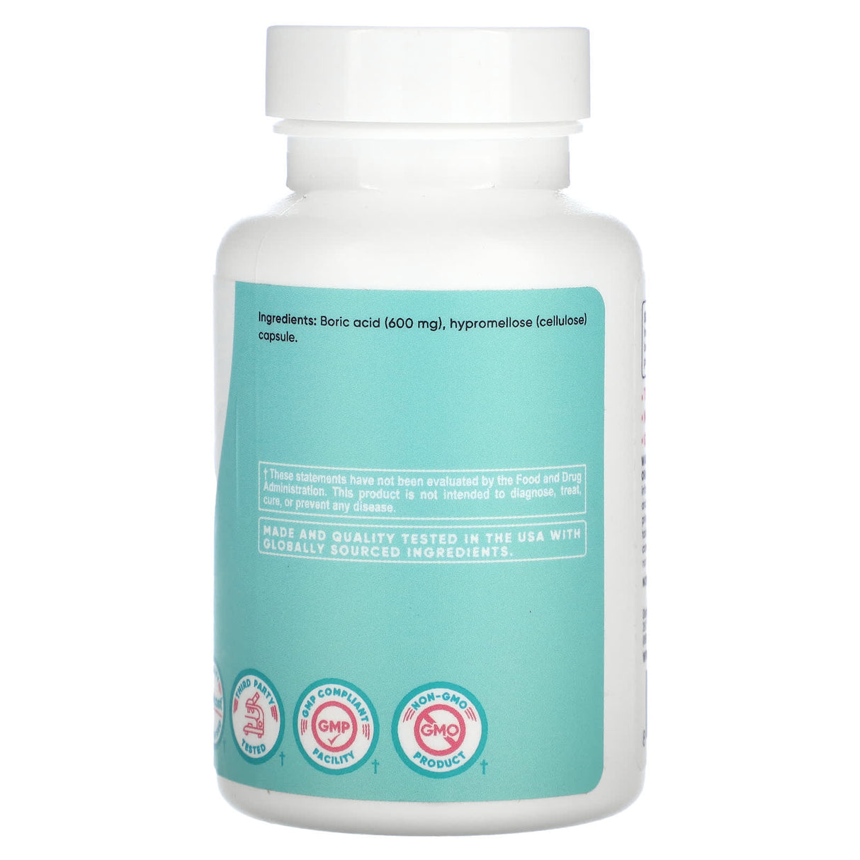 Acid Boric, Supozitor Vaginal, 600 mg, Nutricost, 30 capsule