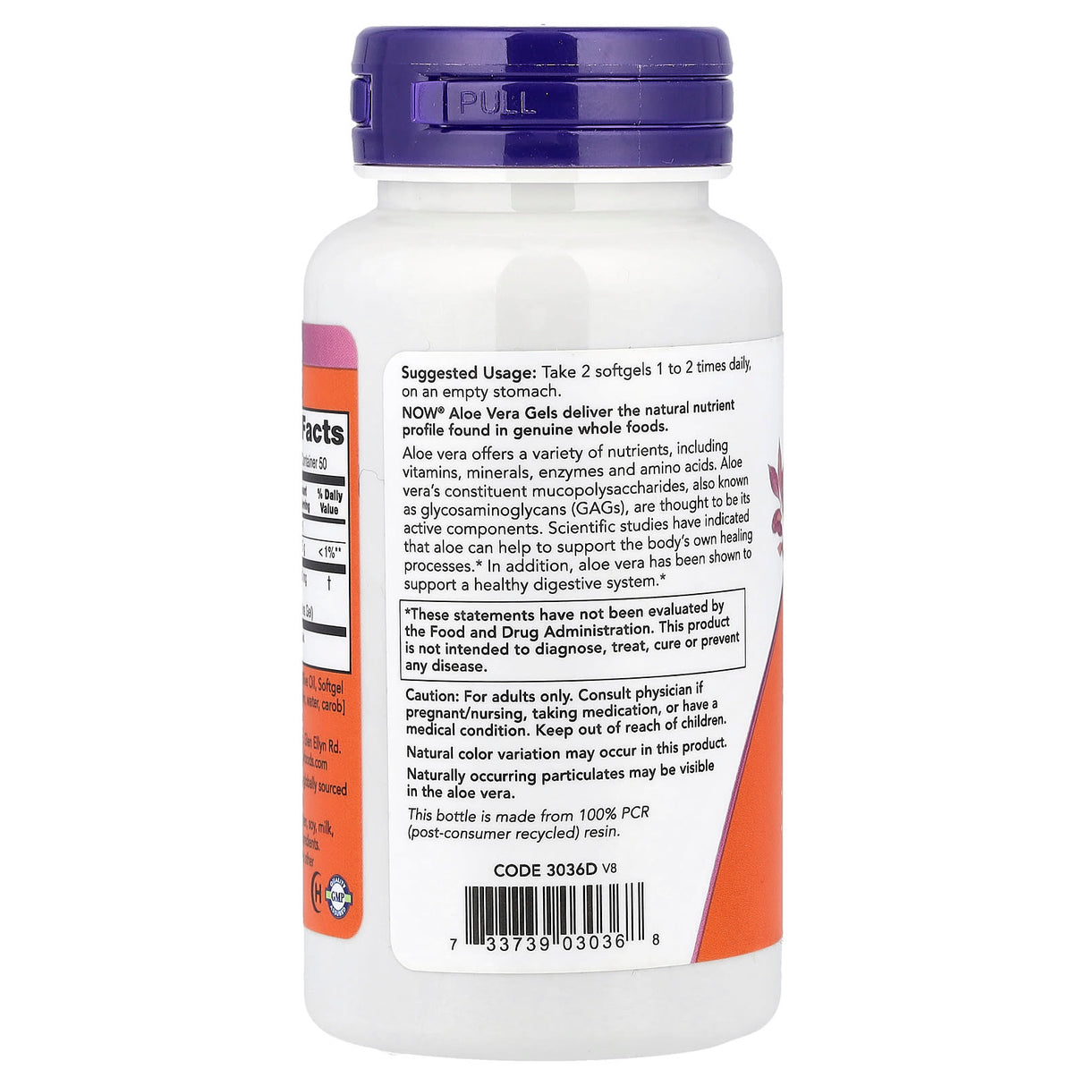 Aloe Vera Gels 10.000 mg, Now Foods, 100 softgels