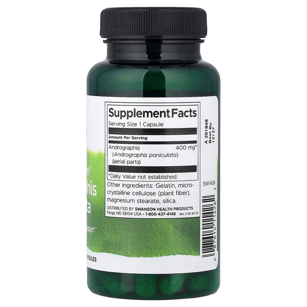 Andrographis Paniculata, 400mg, Swanson, 60 capsule SW1426