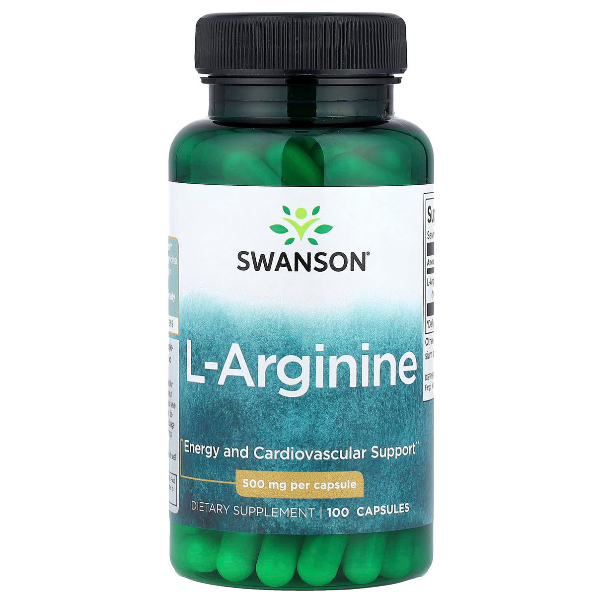 L-Arginine, 500 mg, Swanson, 100 capsule SW852
