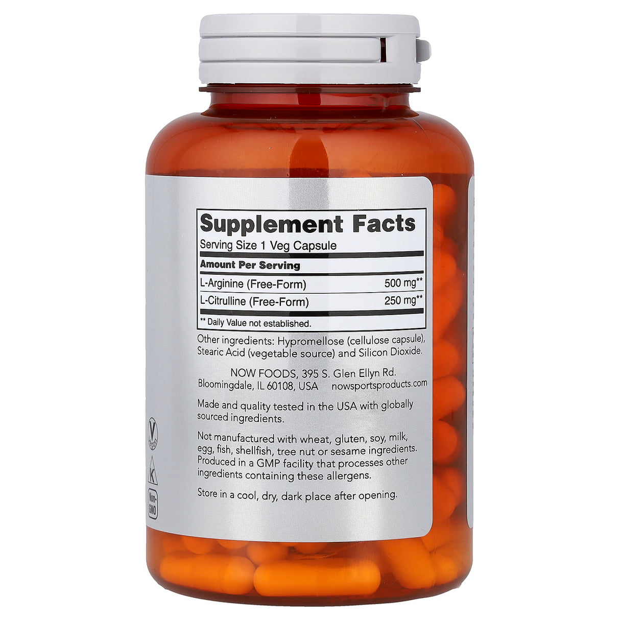 Arginine & Citrulline, Now Foods, 120 capsule