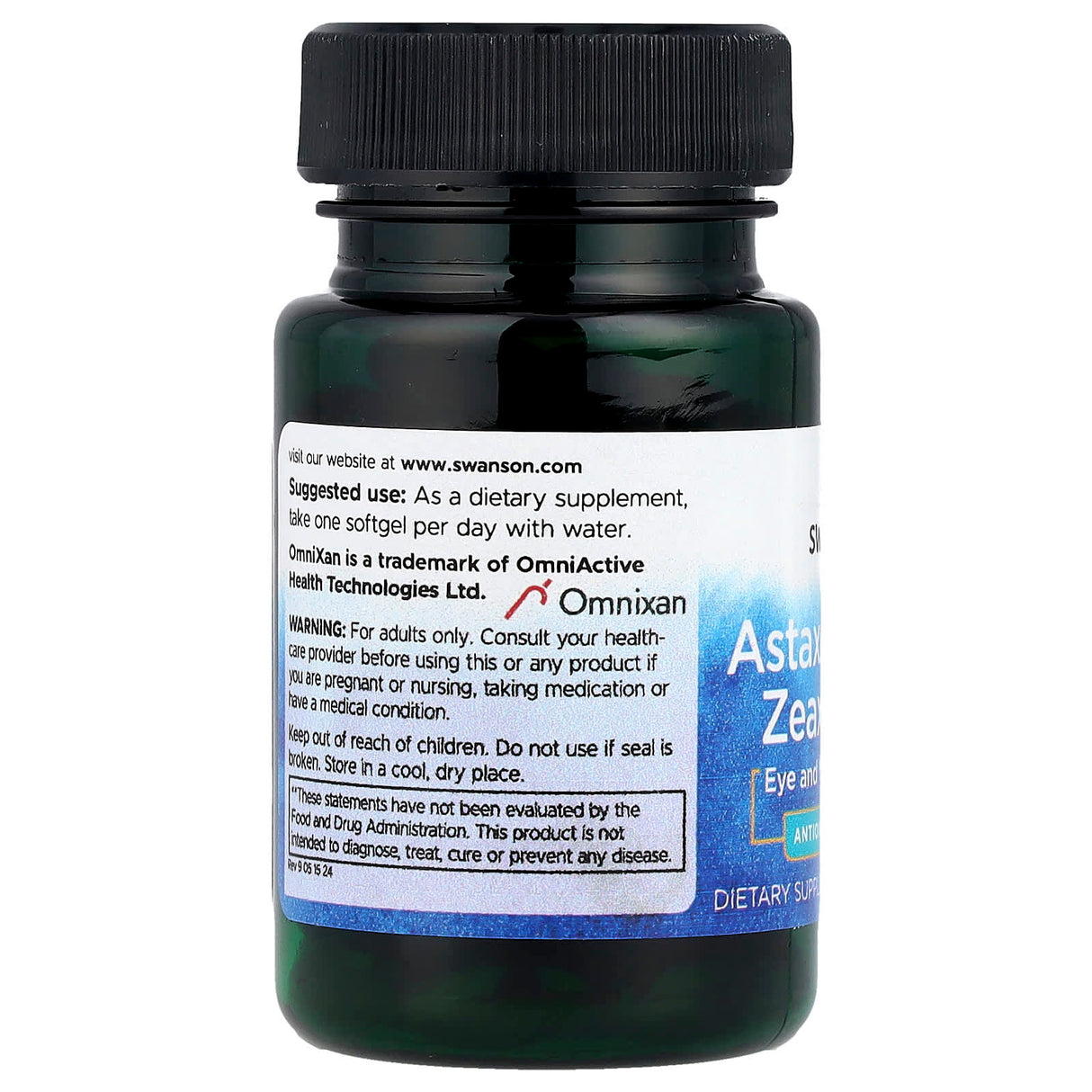Astaxanthin Zeaxanthin, (Antioxidant), Swanson, 60 softgels SWU925