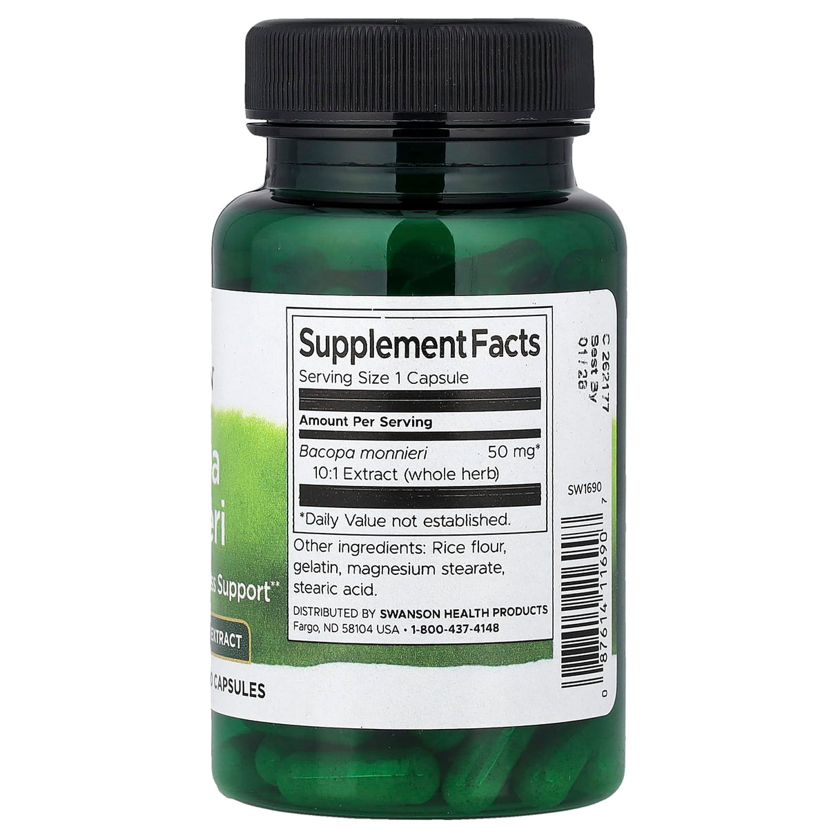 Bacopa Monnieri Extract, Swanson, 90 capsule SW1690