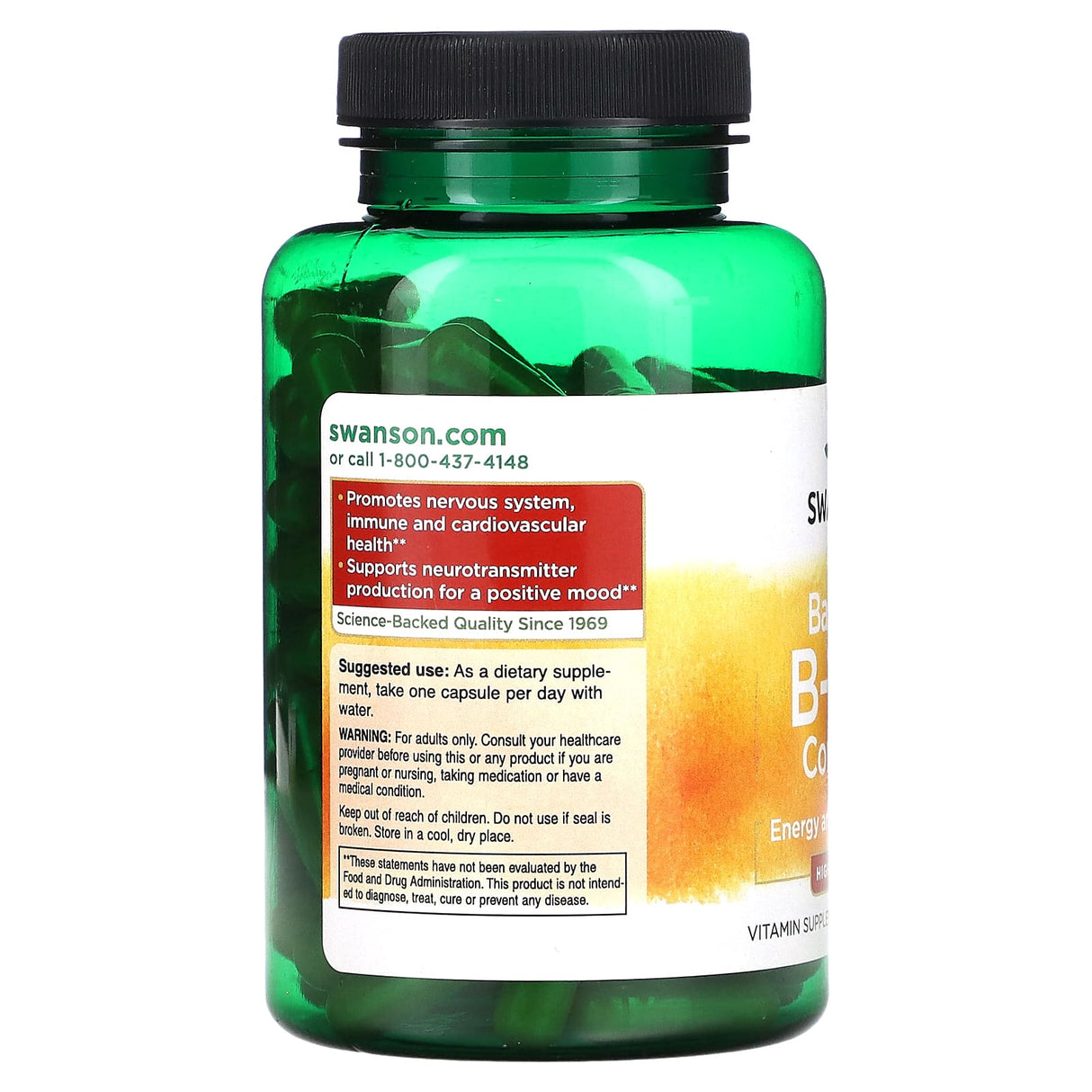 Balance B-100 (Complex Vitamina B), Swanson, 100 capsule SW055