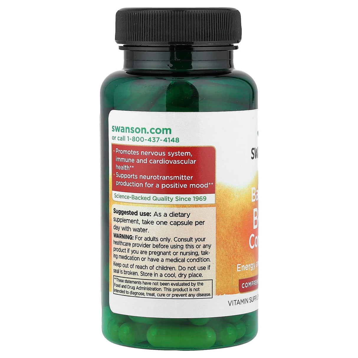 Balance B-50 (Complex Vitamina B), Swanson, 100 capsule SW057