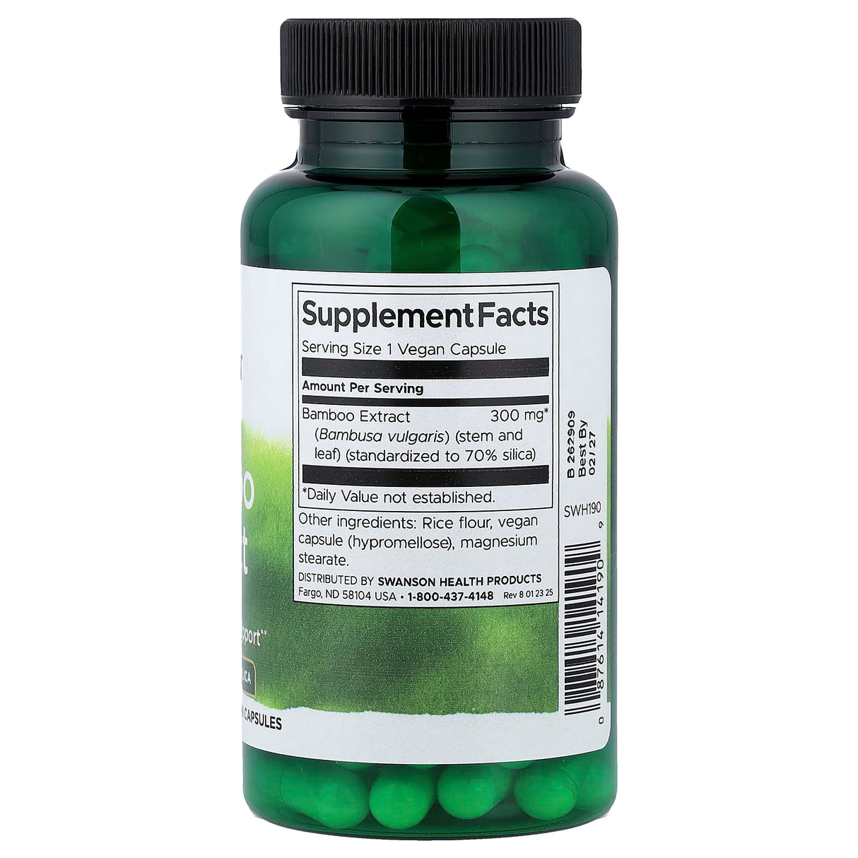 Bamboo Extract (Bambus), 300 mg, Swanson, 60 capsule SWH190