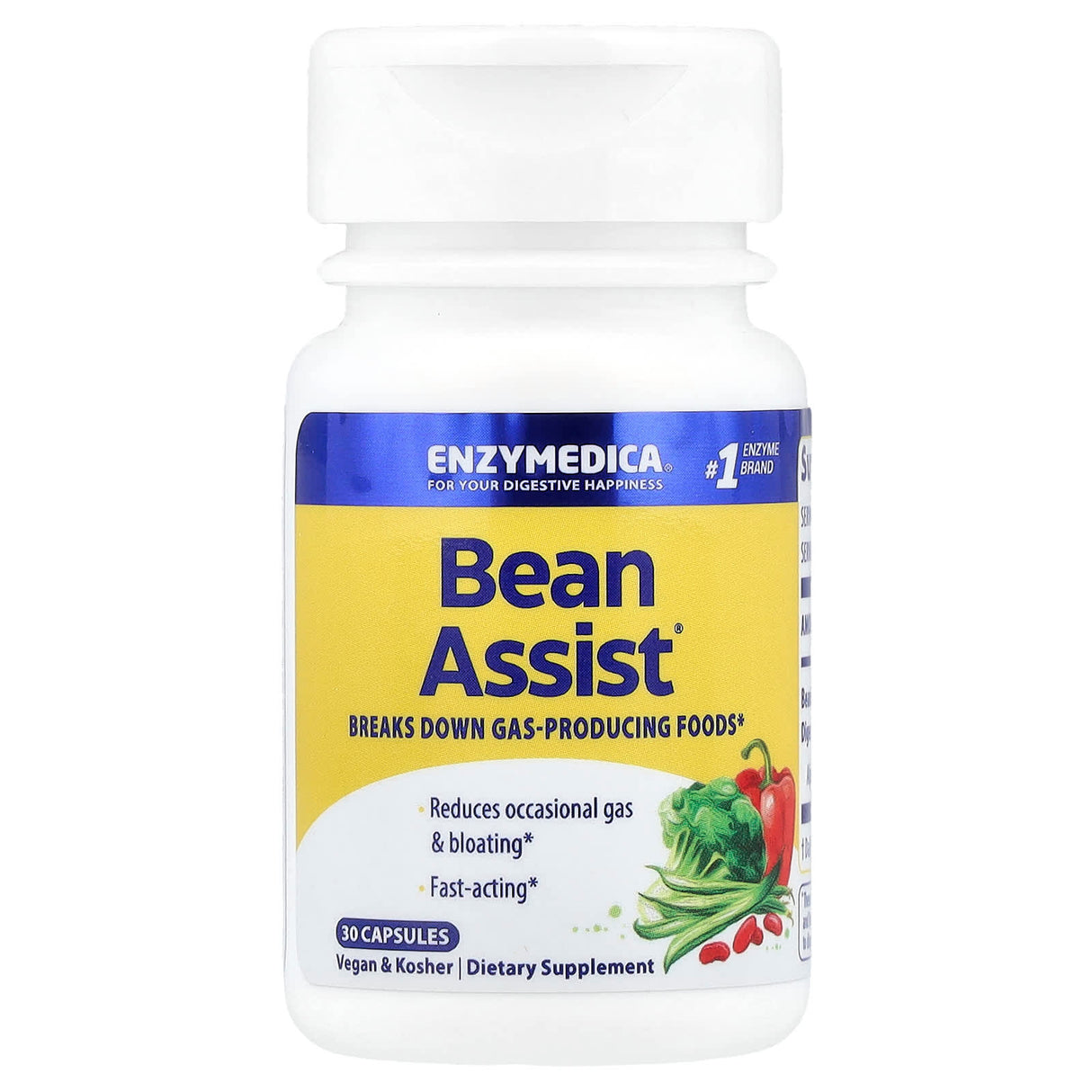 BeanAssist (Balonare și Disconfort), Enzymedica, 30 capsule