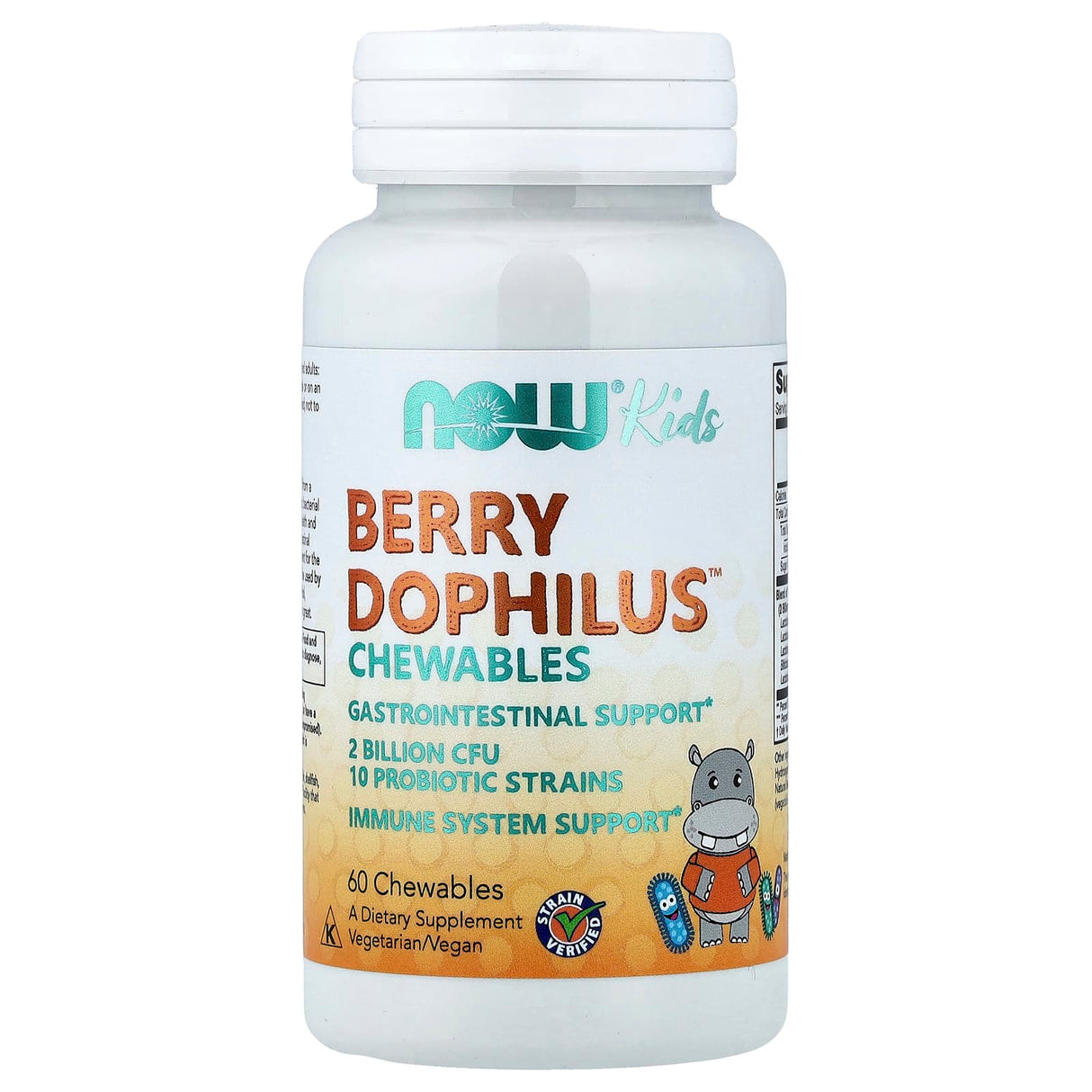 Berry Dophilus Probiotic Kids, 2 Billion CFU, Now Foods, 60 tablete masticabile