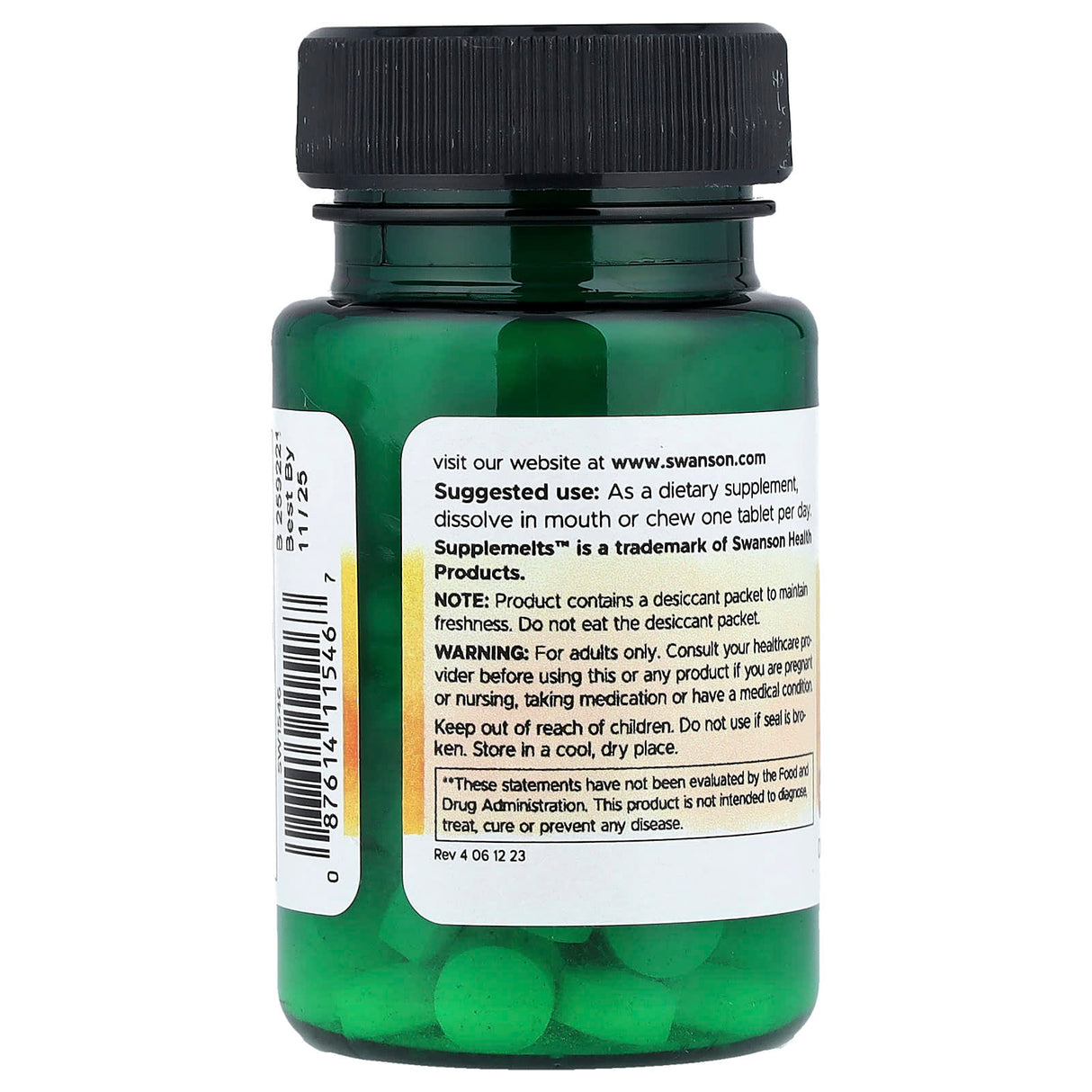 Biotin Sublingual (Vitamina B7) 5000 mcg, Swanson, 60 drajeuri SW1546