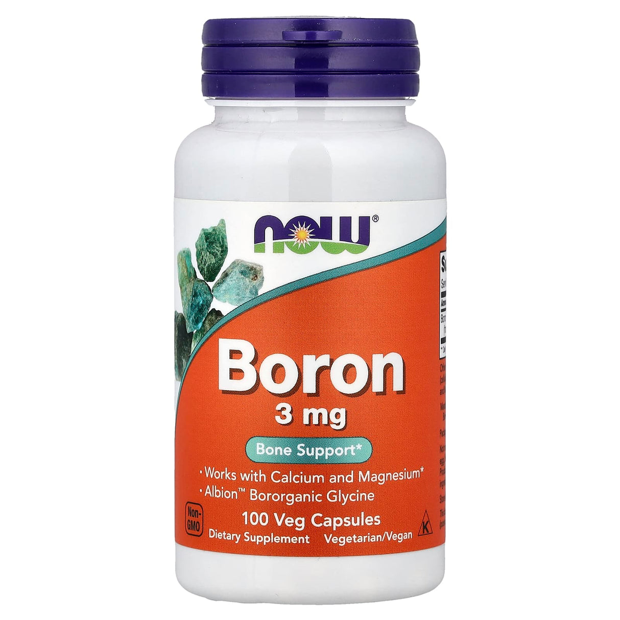 Boron (Bor) Mineral, 3 mg, Now Foods, 100 capsule