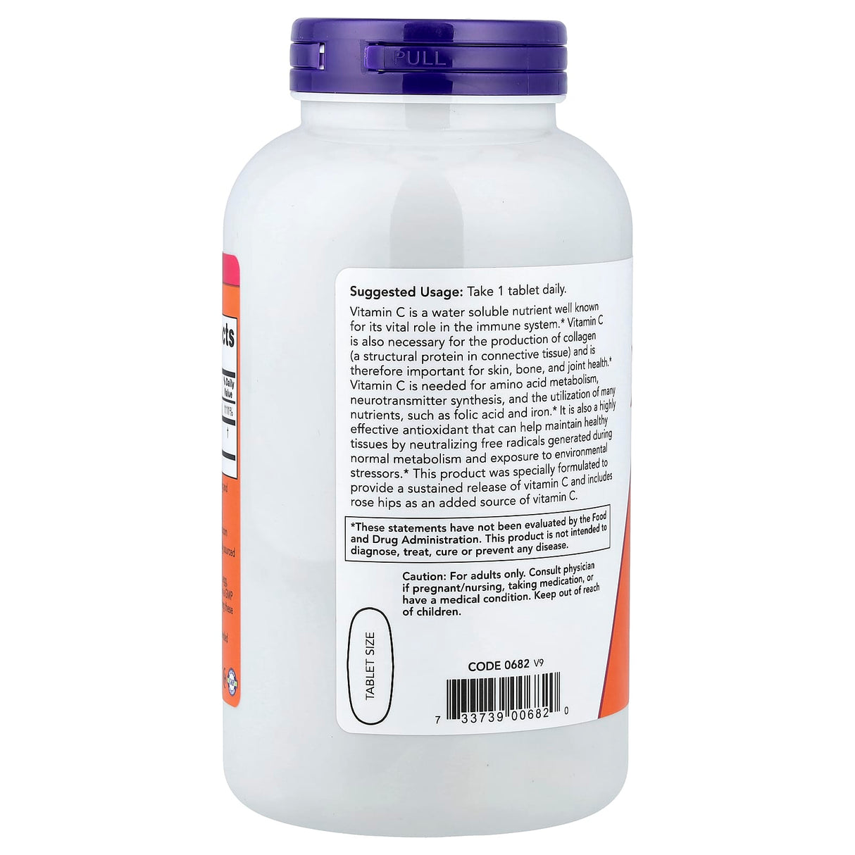 C-1000 Vitamina C Sustained Release (Eliberare Prelungita), Now Foods, 250 tablete