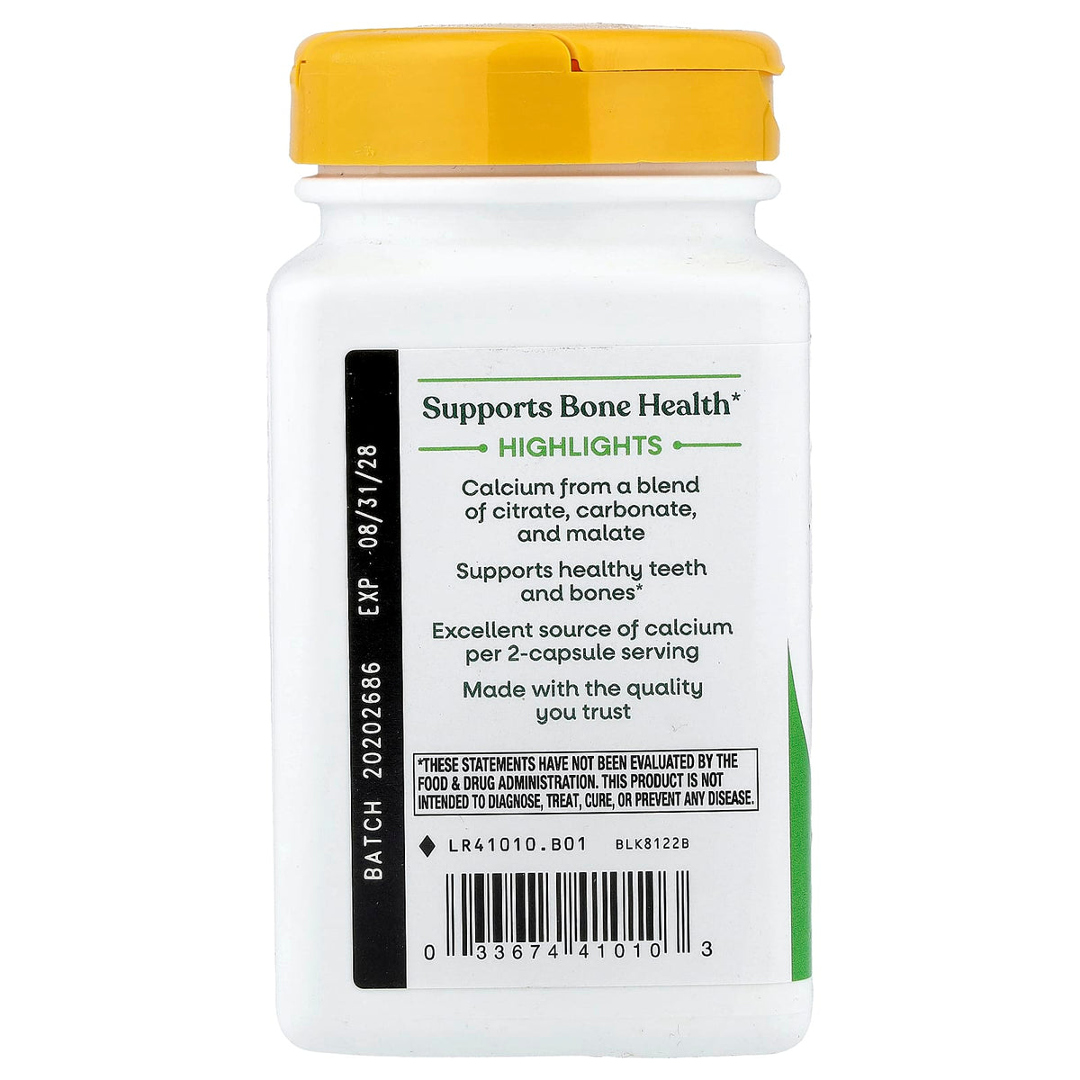 Calcium Complex, Citrate, Carbonate & Malate, 250 mg, Nature's Way, 100 Capsule