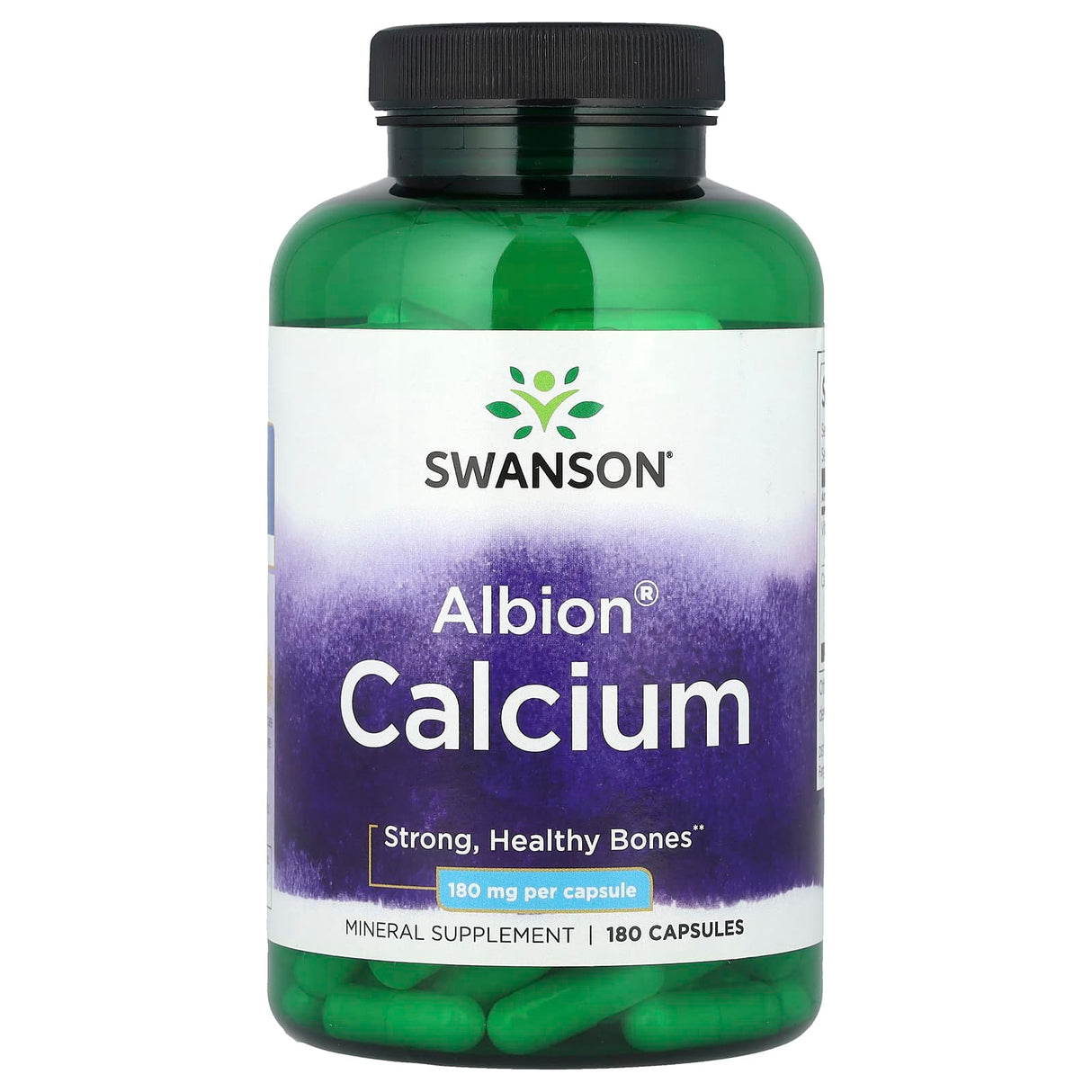 Calcium Glycinate, 180 mg, Swanson, 180 capsule SWU064