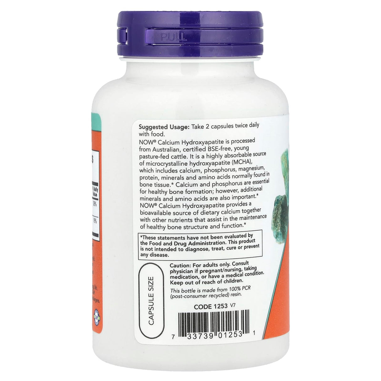 Calcium Hydroxyapatite (Sănătatea Dentară), Now Foods, 120 capsule