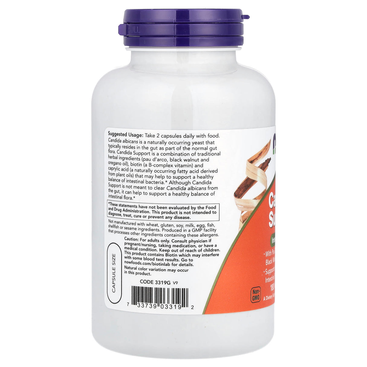 Candida Support, Now Foods, 180 capsule