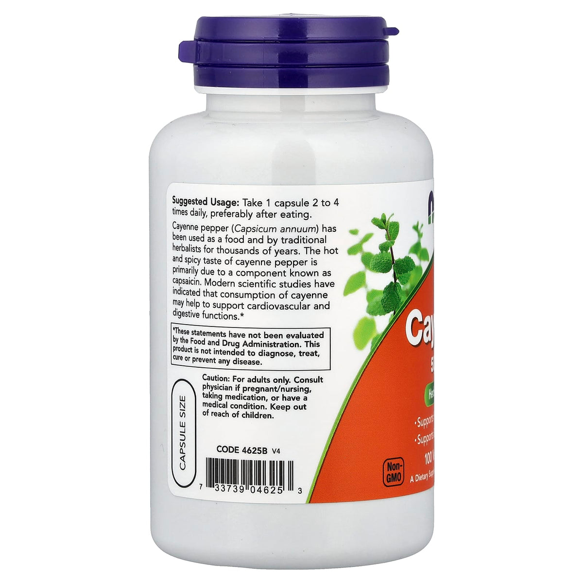Cayenne Pepper (Capsaicina), 500mg, Now Foods, 100 Capsule