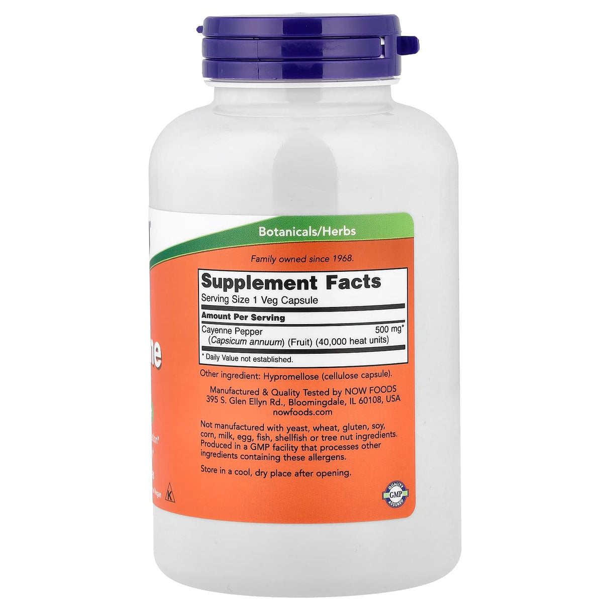 Cayenne Pepper (Capsaicina), 500mg, Now Foods, 250 Capsule