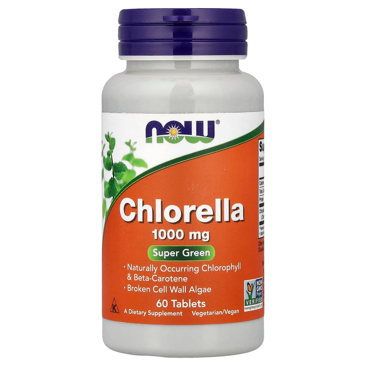 Chlorella 1000 mg, Now Foods, 60 tablete