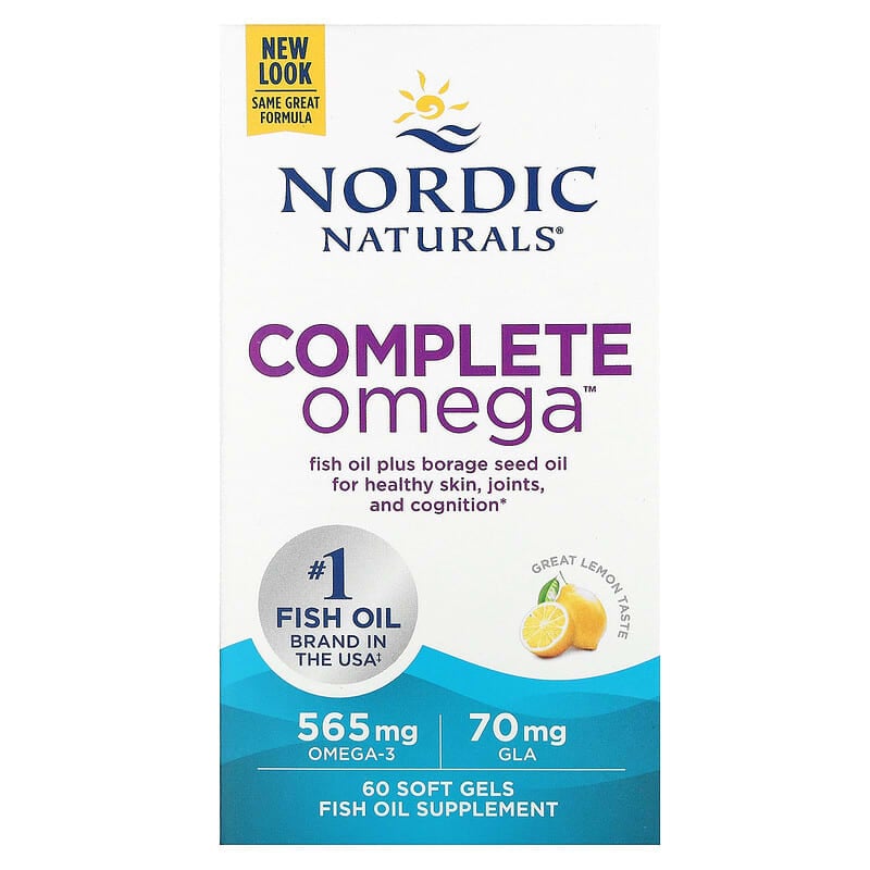 Complete Omega, Lemon, Nordic Naturals, 60 softgels