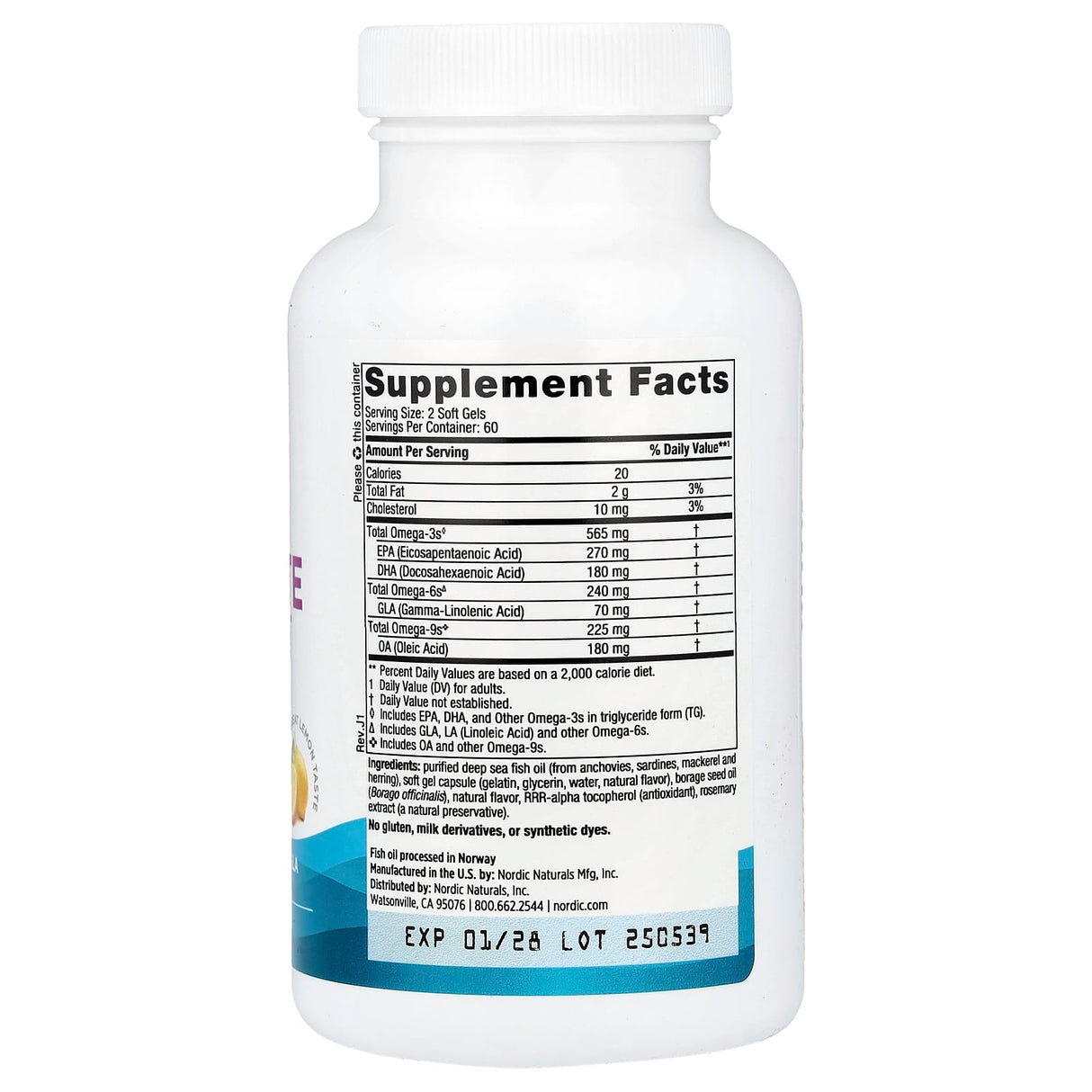 Complete Omega, Lemon, Nordic Naturals, 120 softgels