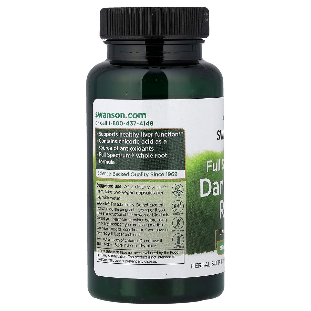 Dandelion Root (Papadie), 515mg, Swanson, 60 capsule SW1336