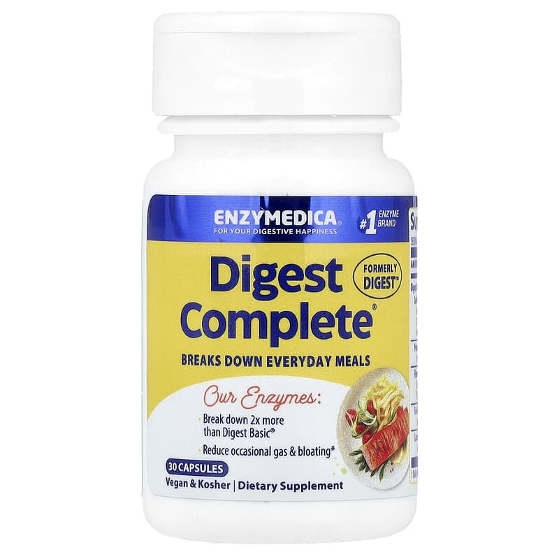 Digest, Complete Enzyme Formula, Enzymedica, 30 capsule
