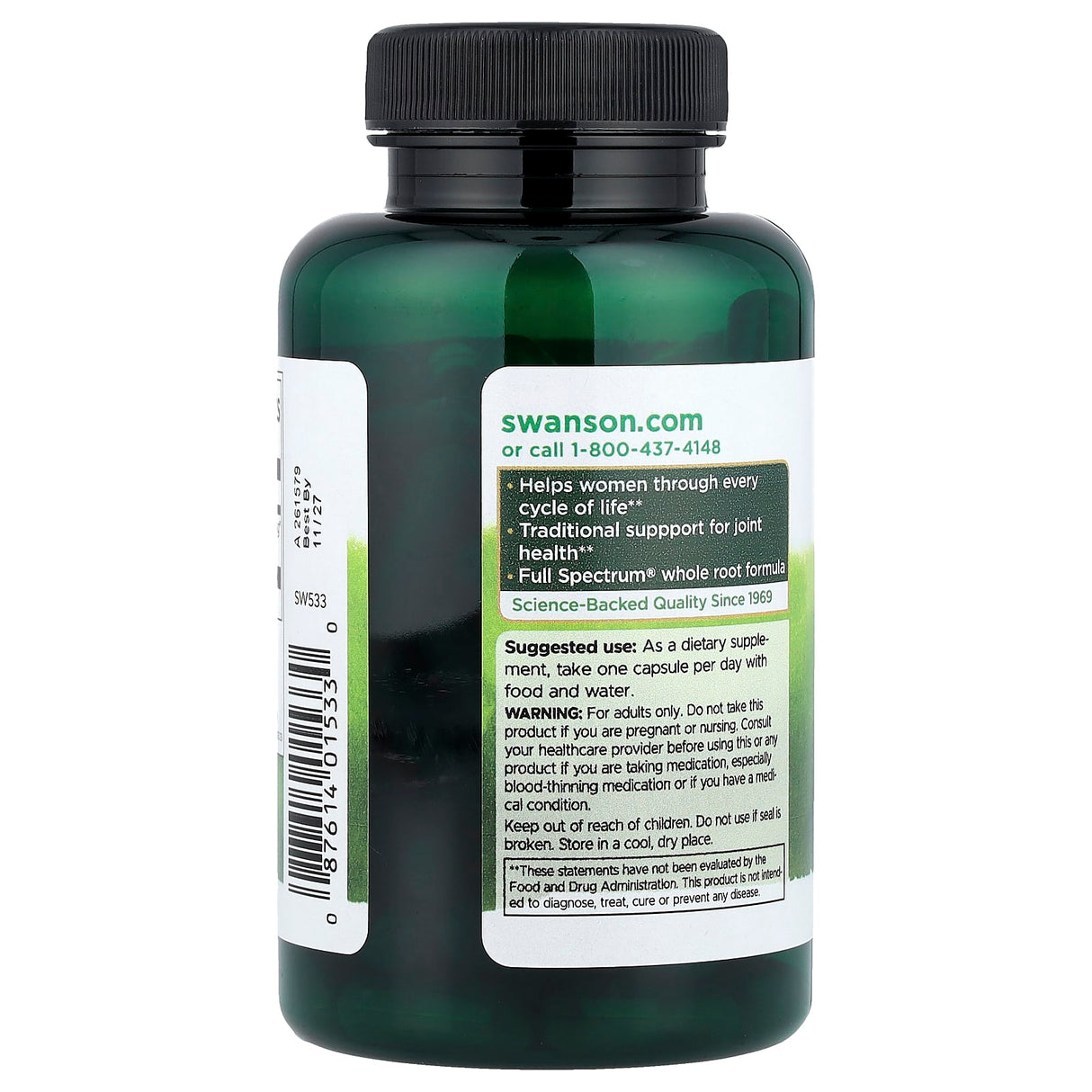 Dong Quai (Ginsengul Feminin) 530 mg, Swanson, 100 capsule SW533