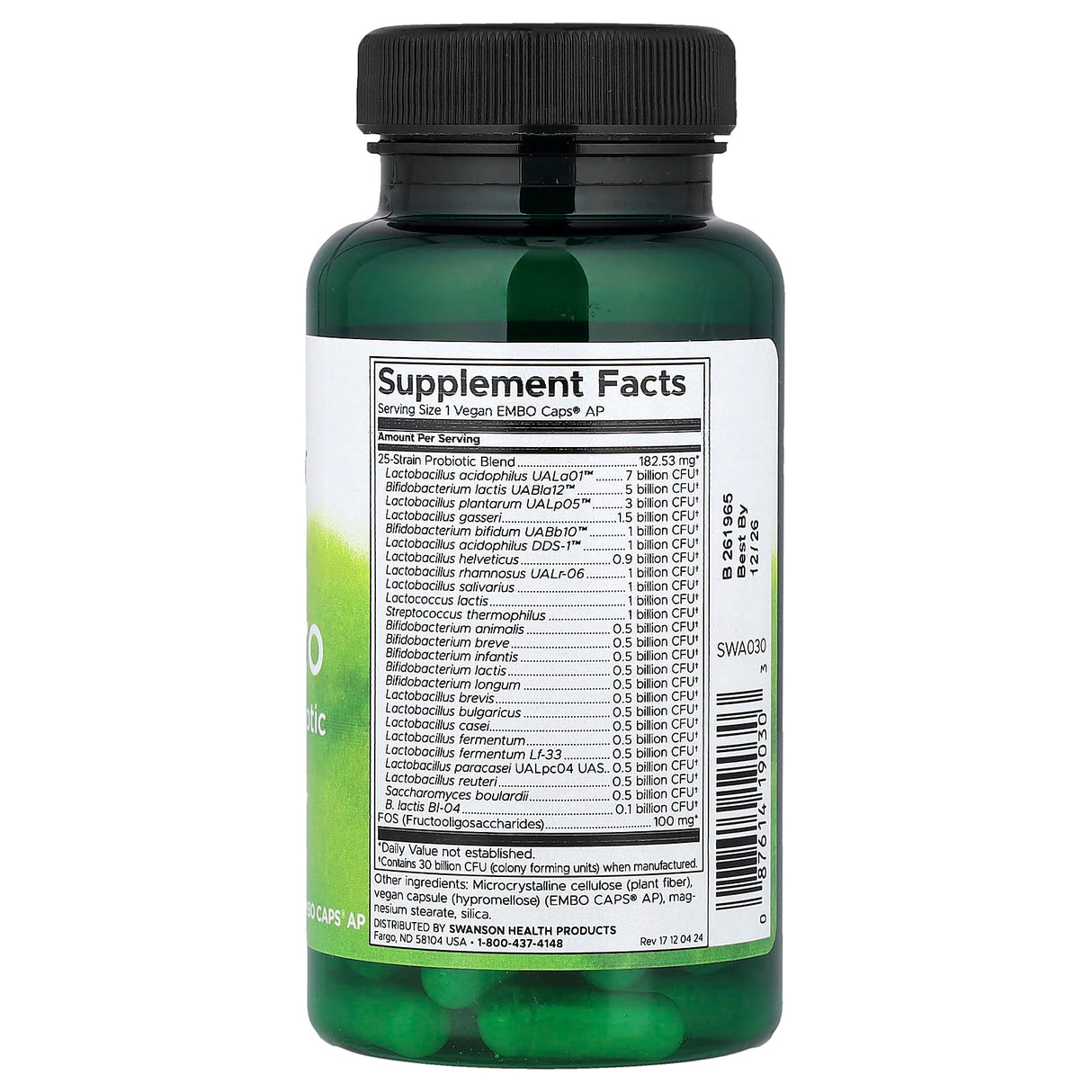 Epic Pro 25-Strain Probiotic (30 billion), Swanson, 30 capsule SWA030
