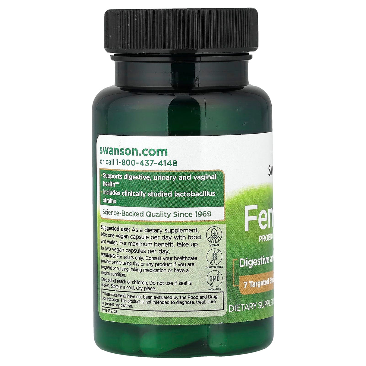 FemFlora Probiotic for Women, 9.8 Billion, Swanson, 60 capsule SWU534