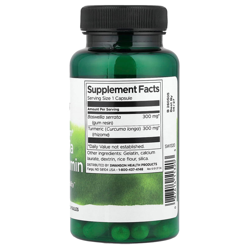 Încărcați imaginea în vizualizatorul Galerie, Full Spectrum Boswellia and Curcumin, Swanson, 60 capsule SW1320