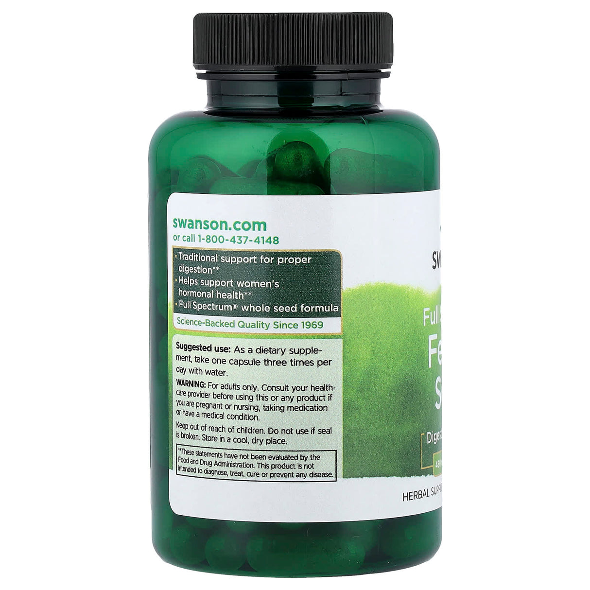 Full Spectrum Fennel Seed (Semințe de Fenicul) 480mg, Swanson, 100 capsule SW976