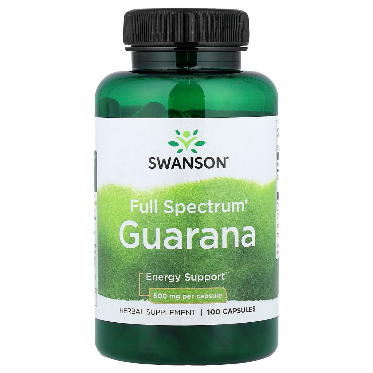 Full Spectrum Guarana, 500mg, Swanson, 100 capsule SW978