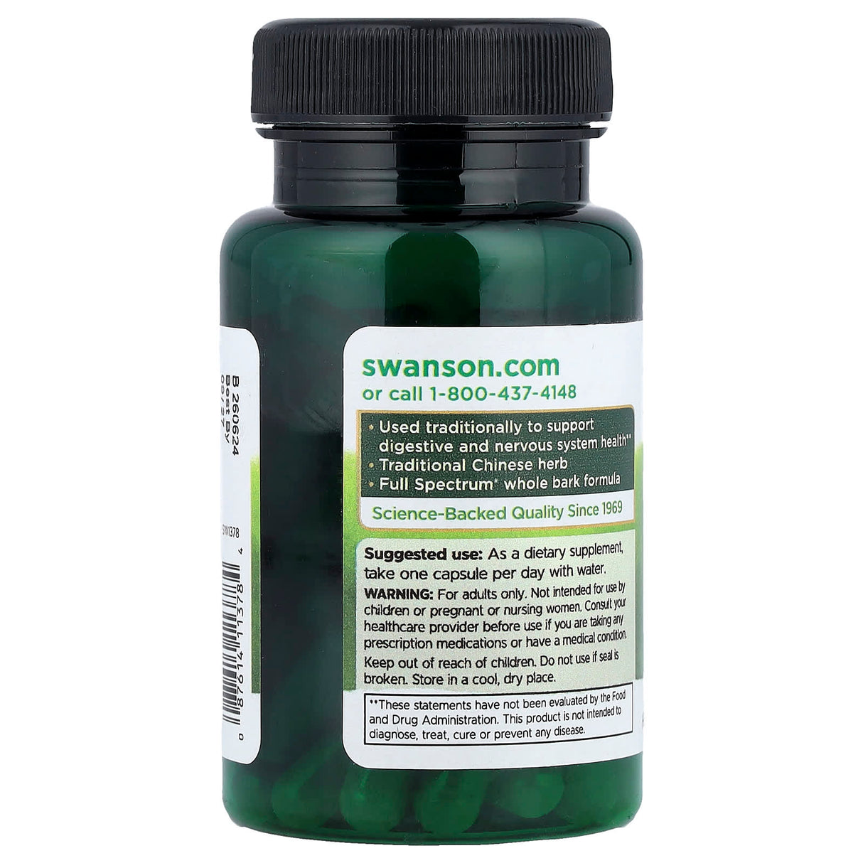 Full Spectrum Magnolia Bark, 400 mg, Swanson, 60 capsule SW1378