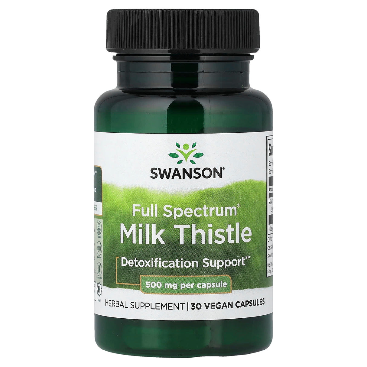 Full Spectrum Milk Thistle (Armurariu), 500mg, Swanson, 30 capsule SW1557