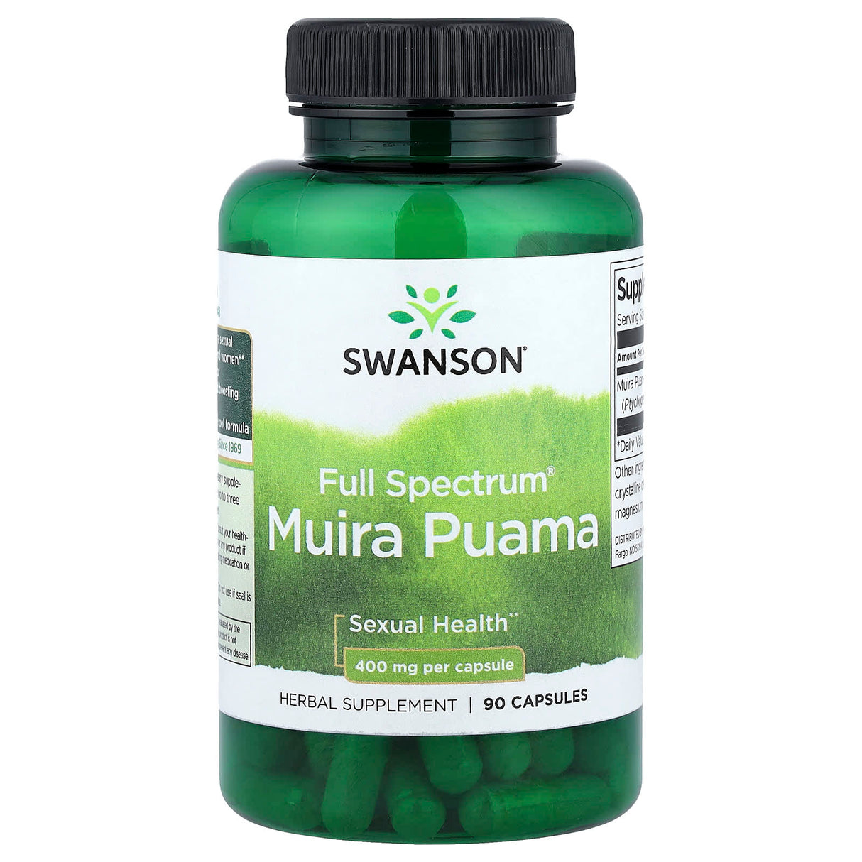 Full Spectrum Muira Puama Root, 400mg, Swanson, 90 capsule SW1133