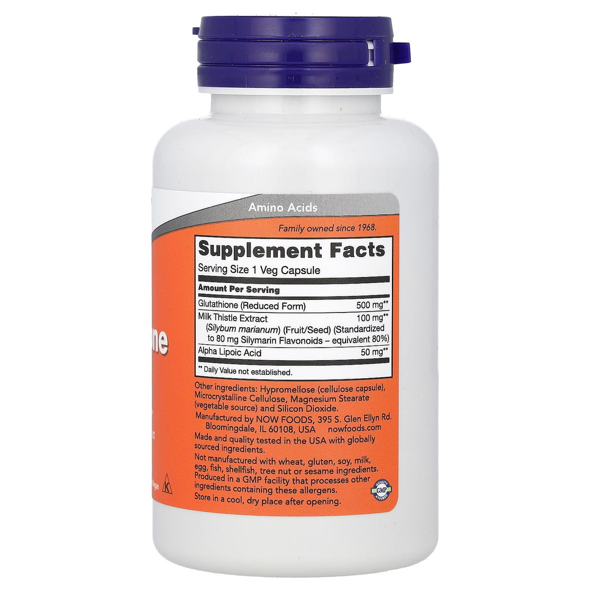 Glutathione (Glutation) 500 mg, Now Foods, 60 capsule