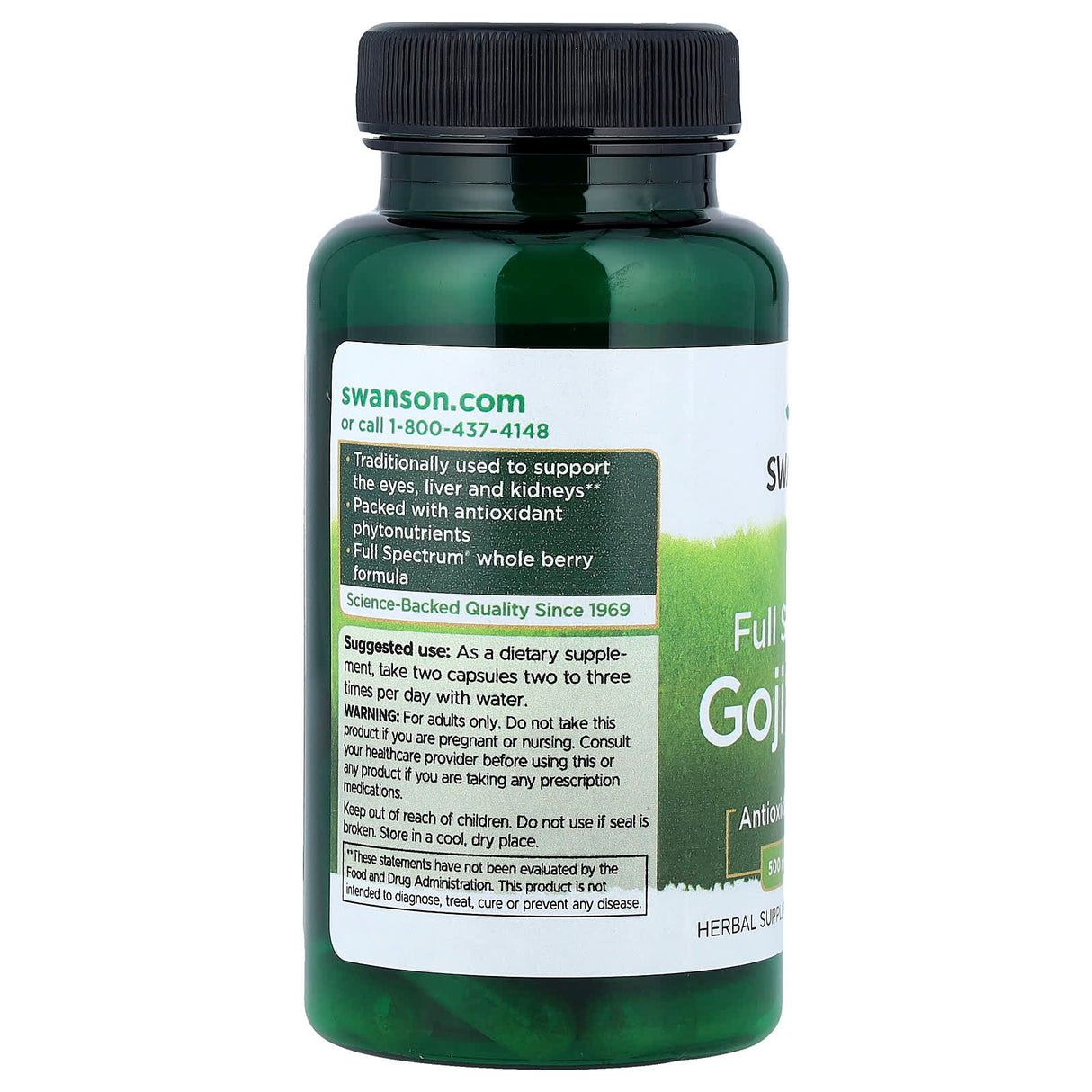 Goji Berry (Fructe de Goji) 500 mg, Swanson, 60 capsule SW1115