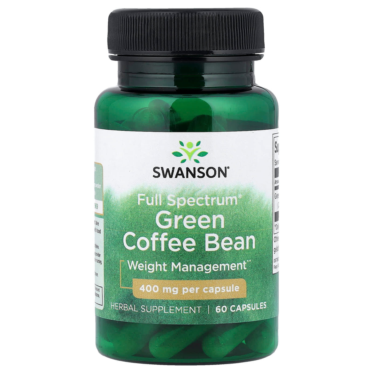 Green Coffee Bean (Boabe de Cafea Verde) 400 mg, Swanson, 60 capsule SW1522