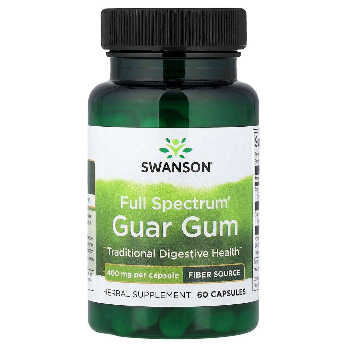 Guar Gum (Gumă de Guar), 400 mg, Swanson, 60 capsule SW1279