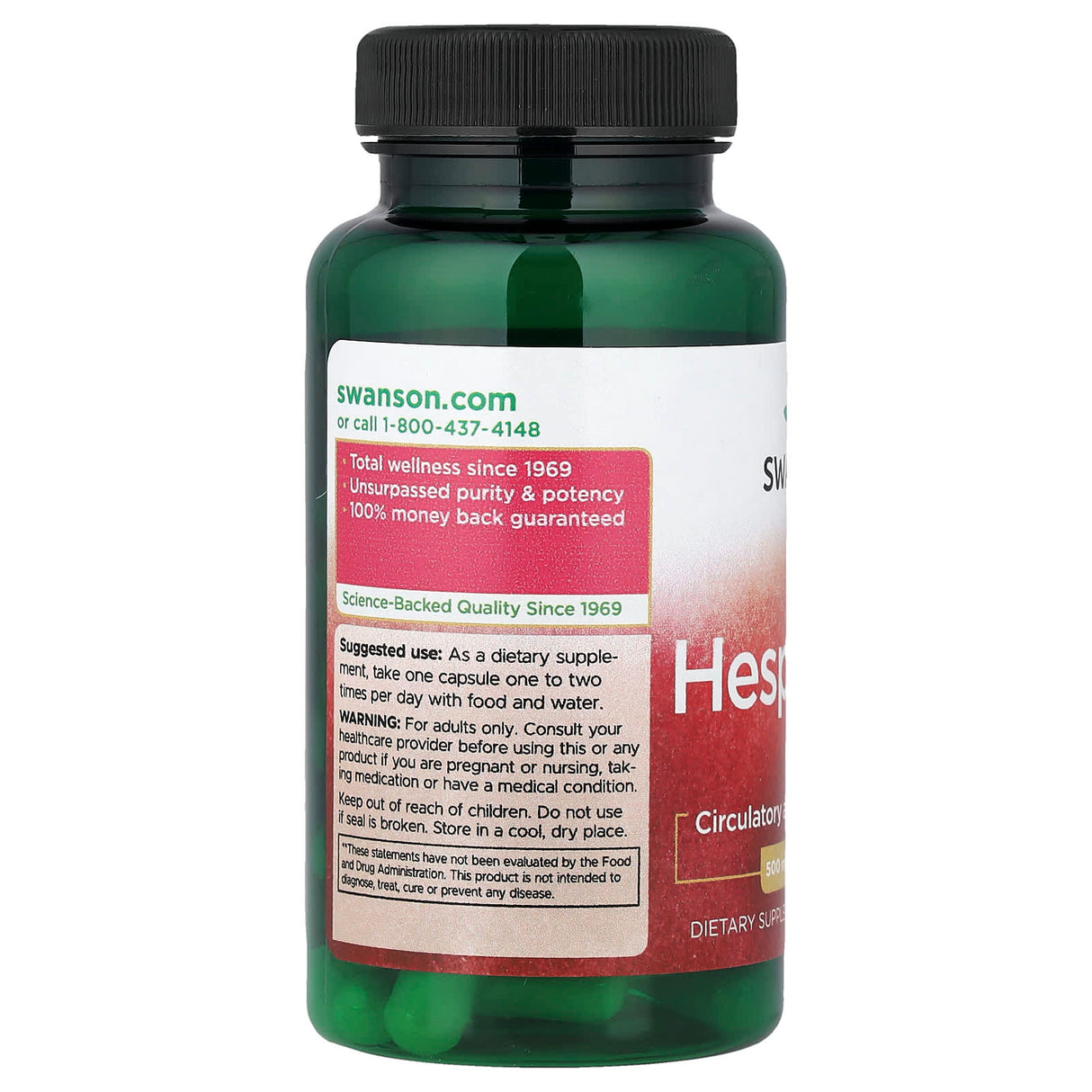 Hesperidina, (Sistemul Circulator) 500 mg, Swanson, 60 capsule SW1097