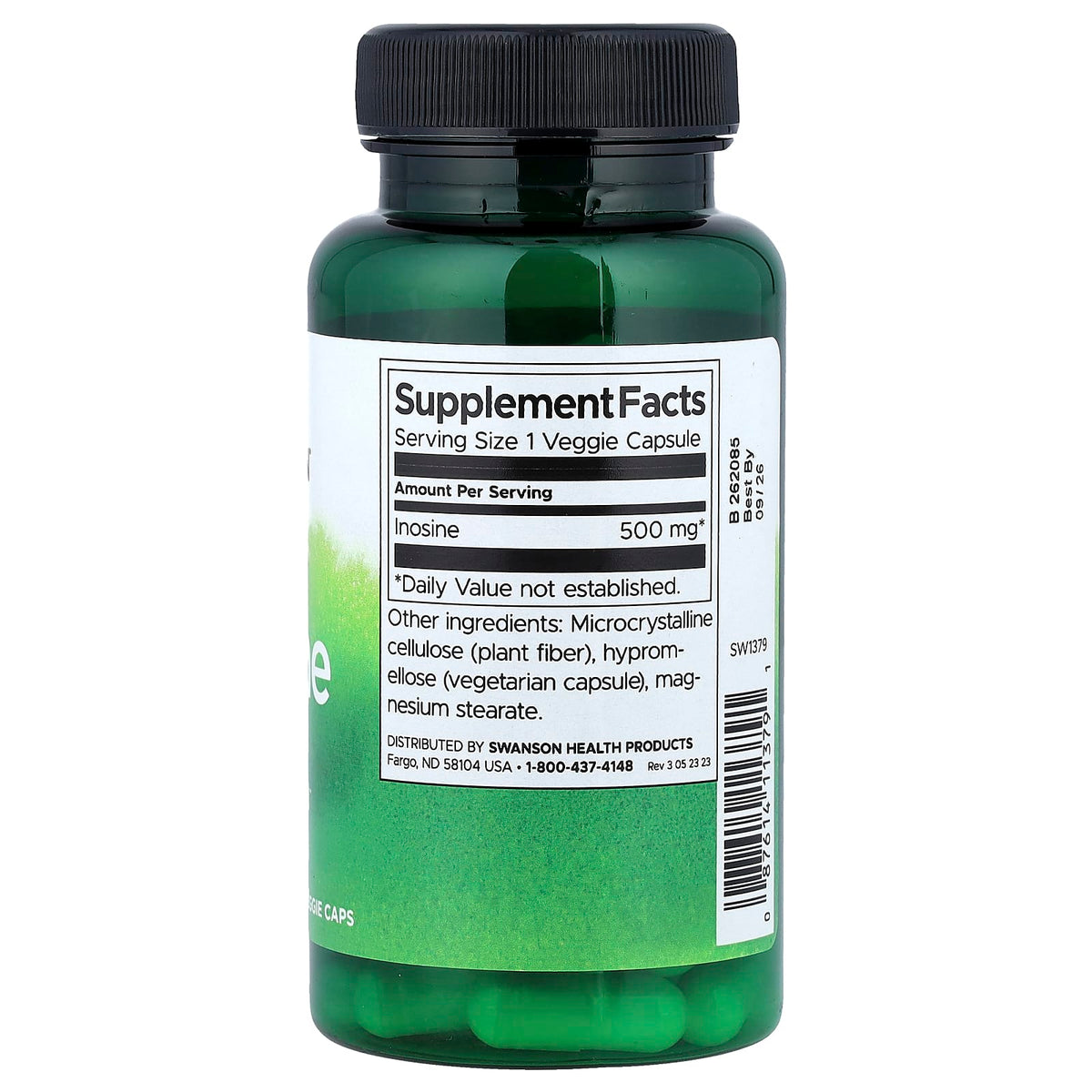 Inosine, Energy Support, Swanson, 60 capsule SW1379
