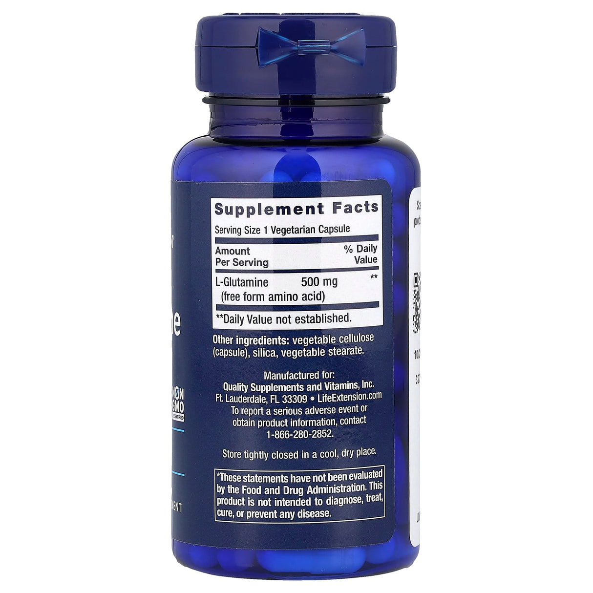 L-Glutamine, 500 mg, Life Extension, 100 capsule