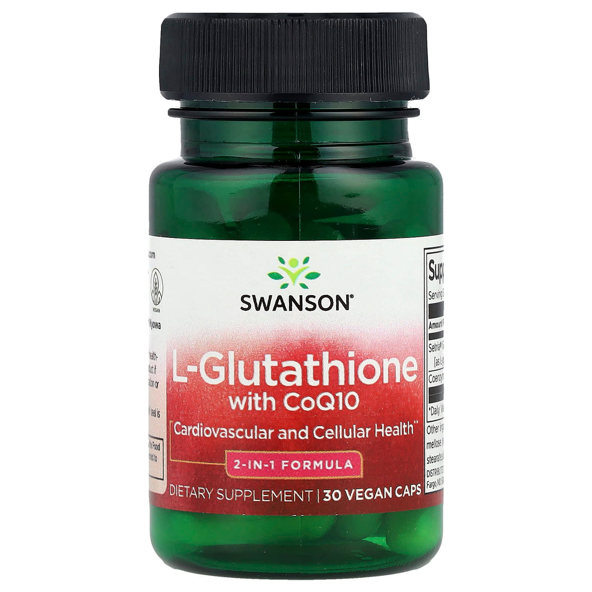 L-Glutathione 200 mg with CoQ10, 100 mg, Swanson, 30 capsule SWU746