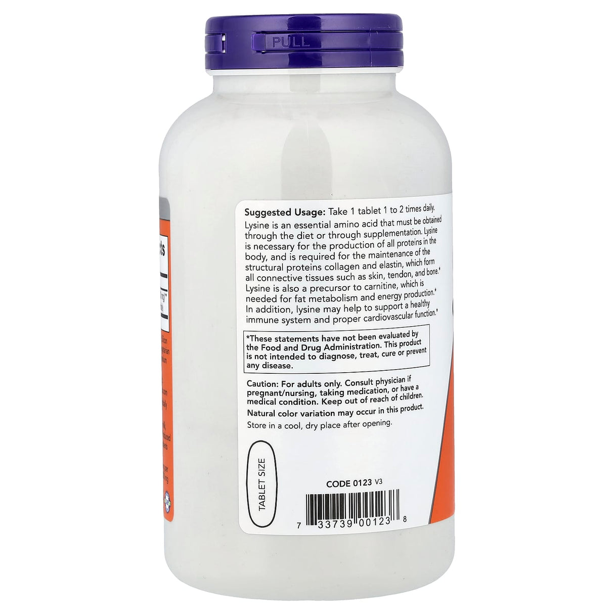 L-Lysine, (Lizina), 1000 mg, Now Foods, 250 tablete