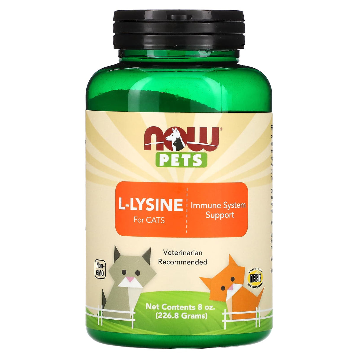 L-Lysine pentru Pisici, Now Foods Pets, 226g